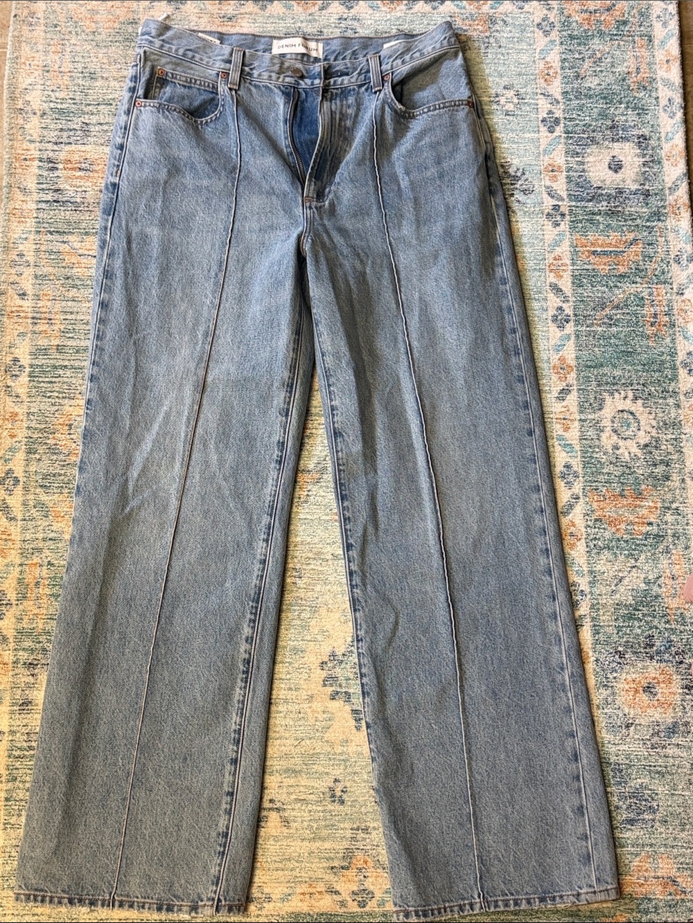 Denim Forum wide Leg Jeans in Light Blue